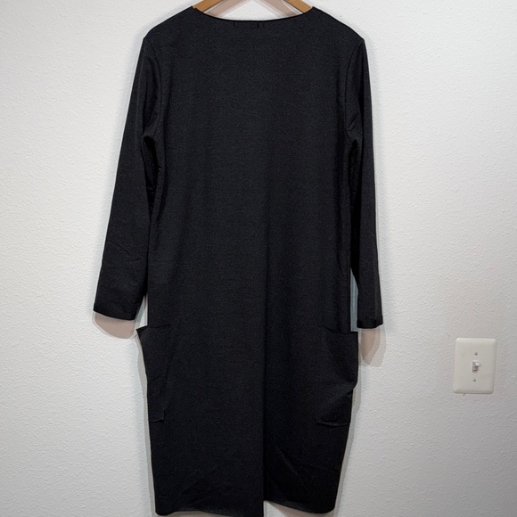 Makadamia charcoal Long Sleeve Shift Dress size 44 Large - Picture 5 of 8